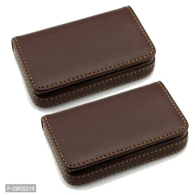 Elegant Artificial Leather Solid Wallets For Men- Pack Of 2