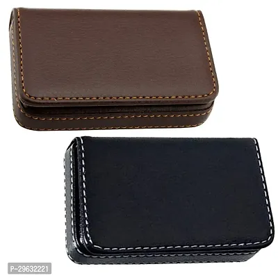 Elegant Artificial Leather Solid Wallets For Men- Pack Of 2