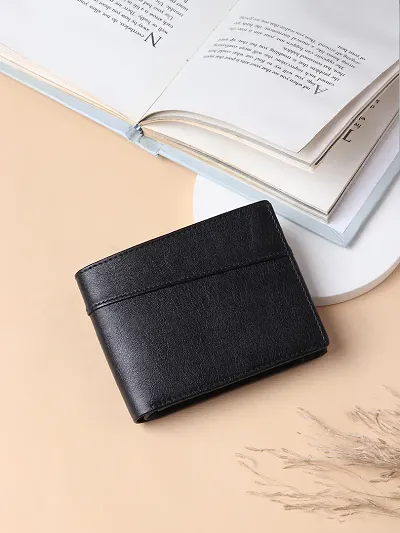 Stylish Faux Leather Textured Two Fold Wallet