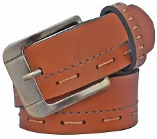 Elegant Artificial Leather Solid Wallet with Belt For Men- 2 Pieces-thumb1