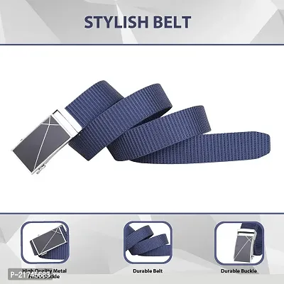 Men's Causal Nylon Navy Blue Belt-thumb3