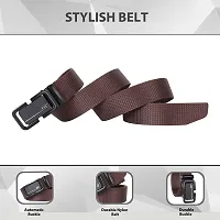 Men's Formal  Causal Nylon Brown Belt-thumb3