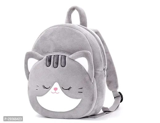 Cat Grey Kids School Bag