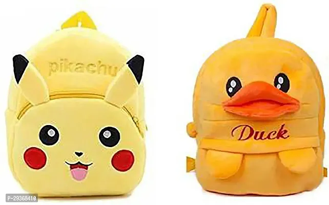 Duck and Pikachu Kids School Bag Pack of 2