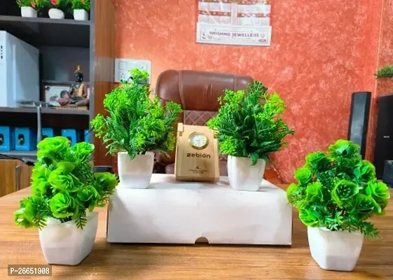 Decorative Artificial Natural Beauty Home Decor Plants Pack Of 4, Size - 15 Cm-thumb0