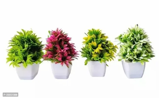 Decorative Artificial Natural Simplicity Home Garden Ofc Decorative Decorative Artificial Bonsai Leaves Plants Pack Of -4 , Size - 10 Cm