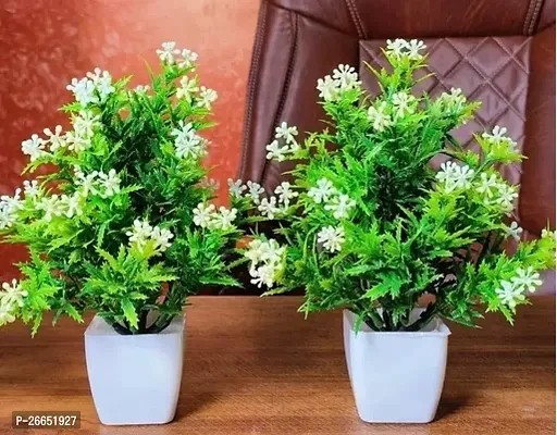 Decorative Artificial Bonsai Wild Plants Pack Of - 2 For Office And Home Decoration Size - 15 Cm