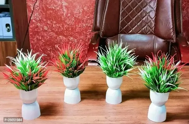 Decoration Decorative Artificial Flowers Plants Pack Of 4 Size , - 15 Cm