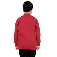 Dunamis Presents Kids Sweat Shirts | Vertical Striped | Stylish and Comfortable | 100% Cotton | Red | 9-10 Years-thumb4