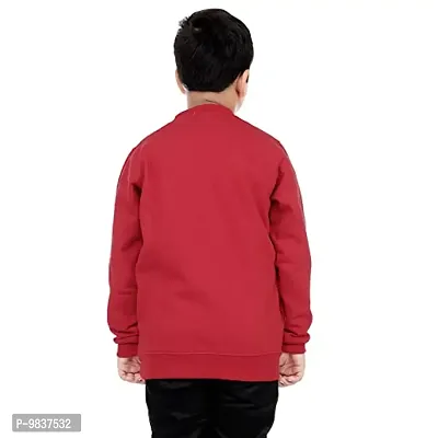 Dunamis Presents Kids Sweat Shirts | Vertical Striped | Stylish and Comfortable | 100% Cotton | Red | 9-10 Years-thumb5