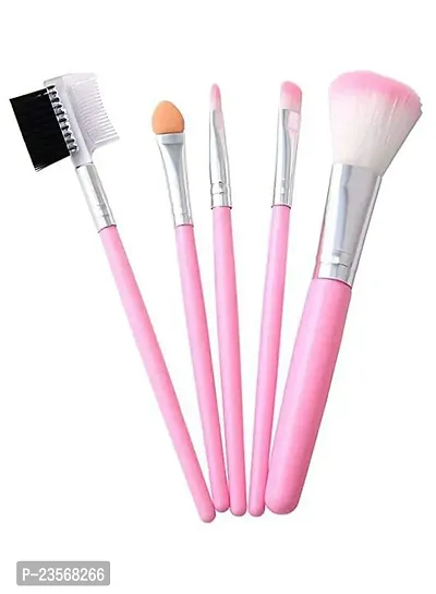 Women's  Girl's TYA 6155 Makeup Kit with 5 Pink Makeup Brush, 3in1 Combo, 36H Eyeliner, Kajal, Compact, 5 IN 1 Lipstick, Fixer, Primer, Contor, Foundation, 3 Makeup Puffs - (Pack of 20)-thumb3