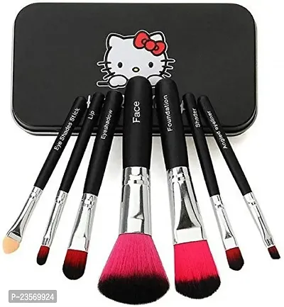 Women's  Girl's TYA 6155 Multicolor Makeup Kit with 7 Black Makeup Brush Set, 1 Mini Hair Straightener, 36H Eyeliner, 1 Kajal,1 Pink Puff - (Pack of 12)-thumb3