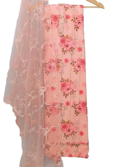 Beautiful Silk Dress Material with Dupatta For Women