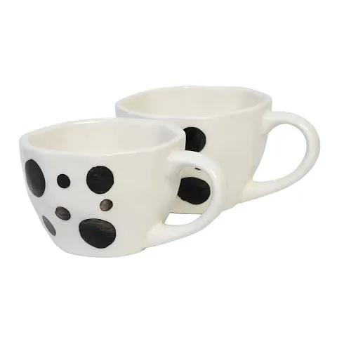 Useful Stoneware Handmade Premium Ceramic Tea Cups And Coffee Mugs- Pack Of 2