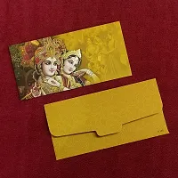 Vanya Creations Paper Printed Velvet Finish Shagun Envelopes for Gifting Sagan Wedding Cash Money, 19 X 9.5 cm, Pack of 10, Dark Yellow Color-thumb4