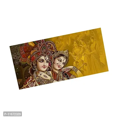 Vanya Creations Paper Printed Velvet Finish Shagun Envelopes for Gifting Sagan Wedding Cash Money, 19 X 9.5 cm, Pack of 10, Dark Yellow Color-thumb0