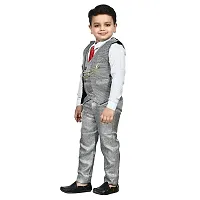 Boys Stylish Partywear 3 Piece Blazer Suit-thumb1