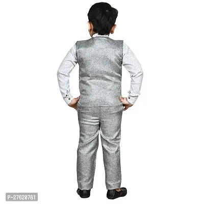 Boys Stylish Partywear 3 Piece Blazer Suit-thumb3