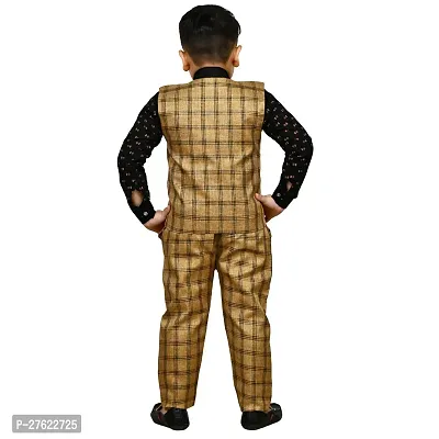 Boys Stylish Partywear 3 Piece Blazer Suit-thumb3