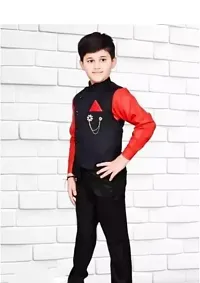 Boys Stylish Partywear 3 Piece Blazer Suit-thumb3