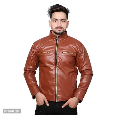 ZAFRA Men Solid Casual Jacket (Brown, Z-BJ-06)-thumb0