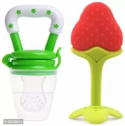 Baby Fruit Nibbler/Pacifier With Fruit Shape Teether For New Born Lil Infant Teether And Feeder