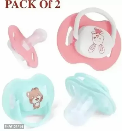 Baby Silicone Bpa Free Pacifier With Protective Cap For 6-18 Months Infant Teether And Feeder-thumb0