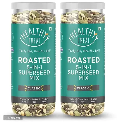 Healthy Treat Roasted 5 In 1 Superseed Mix Combo 300 Gm ( Pack Of 2 , Each 150 Gm )  Immunity Booster  Gluten Free, Vegan