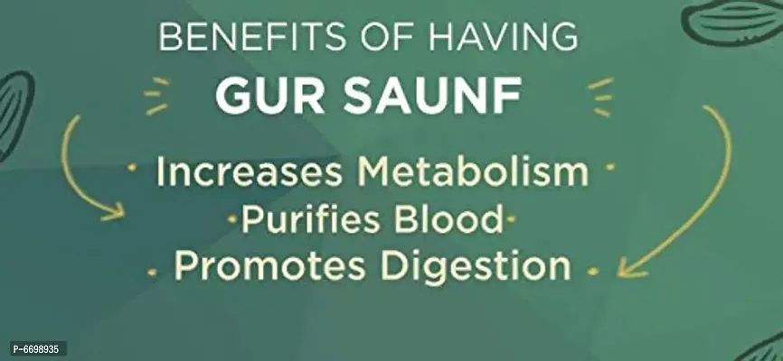 Healthy Treat Gur Saunf, 200 Gm - Jaggery Saunf / Fennel  Mouth Freshener, Digestive, After-Meal Snack  Vegan, Gluten Free  Preservative Free-thumb3