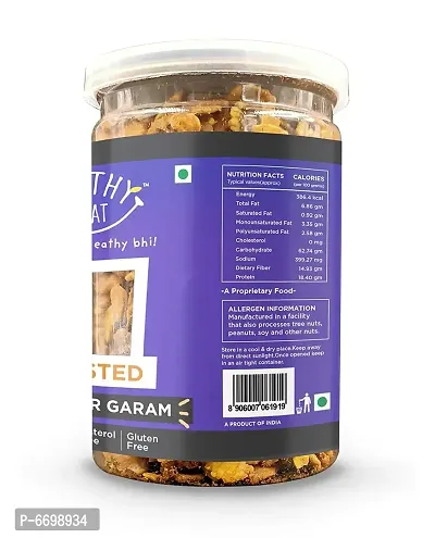 Healthy Treat Roasted Chana Jor Garam Combo 400 Gm ( Pack Of 2 , Each 200 Gm)  Oil-Free I Protein-Rich  Gluten Free  Vegan-thumb4