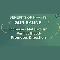 Healthy Treat Gur Saunf 400 Gm (Pack Of 2-200 Gm Each)  Jaggery Saunf / Fennel  Mouth Freshener, Digestive, After-Meal Snack  Vegan, Gluten Free  Preservative Free-thumb3