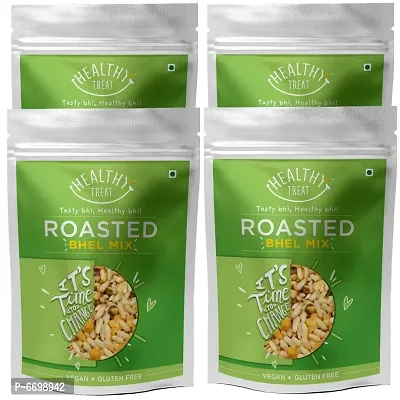 Healthy Treat Roasted Bhel Mix Combo 400Gm (Pack Of 4, 100 Gm Each)  Oil-Free I Protein-Rich , Sugar Free  Gluten Free  Vegan
