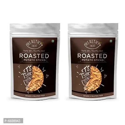 Healthy Treat Roasted Potato Sticks Combo 200 Gm (Pack Of 2, 100 Gm Each)  Gluten Free, Vegan