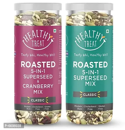 Healthy Treat Super Combo Pack (5 In 1 Superseed Mix With Cranberry And 5 In 1 Superseed Mix) 300 Gm  Immunity Booster  Gluten Free, Vegan-thumb0