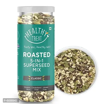 Healthy Treat Roasted 5 In 1 Super Seeds Mix For Eating  Weight Loss Rich In Protein : 250 Grams-thumb0
