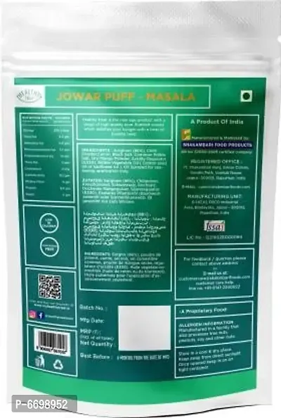 Healthy Treat Roasted Jowar Puff - Masala Combo 200Gm (Pack Of 2 100Gm Each)-thumb3
