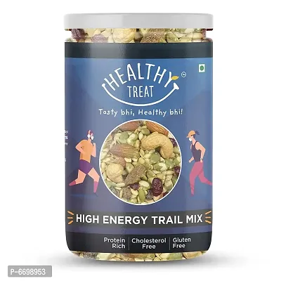 Healthy Treat High Energy Trail Mix  Protein Rich Mix Of Roasted Cashew Nut, Almonds, Pumpkin Seeds, Watermelon Seeds, Sunflower Seeds, Raisins, Cranberries  Gluten Free, Vegan ( 250 Gm )