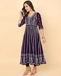 Women Stylish   Embroidered Georgette Kurta-thumb1