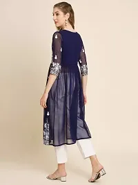 Women Stylish   Embroidered Georgette Kurta-thumb3