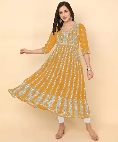 Fancy Georgette Embroidery Kurti