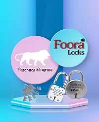 Foora Lock and Key Door Lock for Home Link Round 65mm Lock with 5 Keys Padlock for Shop, Iron gate, Shutter-thumb2