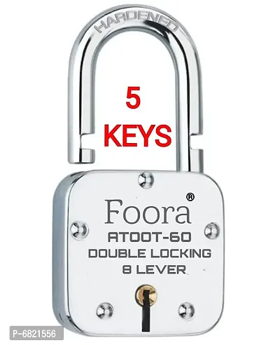 Foora Lock and Key Door Lock for Home Link atoot 60mm Lock with 5 Keys Padlock for Shop, Ir