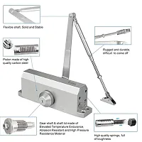 Foora Automatic Hydraulic Door Closer with Brass Door Eye Gift for Home Wooden, Metal, Glass Door Weight Up to 60 Kgs ( Silver Finish )-thumb4