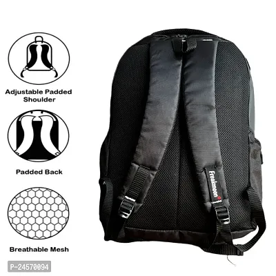 Printed Bag For School and College Black, Lightweight Backpack For Boys and Girls-thumb2