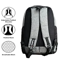 Canvas Laptop Backpack For Office Grey, USB Port Bag For Men and Women-thumb3