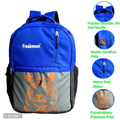 Medium 30L Backpack For School | Printed Bag For Boys and Girls | Waterproof Bag For Men Blue Bag-thumb0