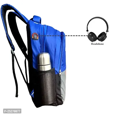 Medium 30L Backpack For School | Printed Bag For Boys and Girls | Waterproof Bag For Men Blue Bag-thumb2