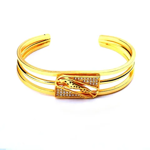 Men's Modern Golden Stainless Steel Adjustable Bracelets