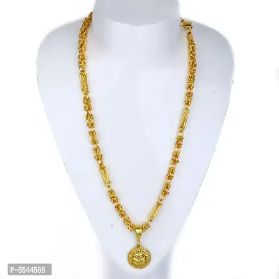 Gold Plated Chain With Pendant For Men-thumb0