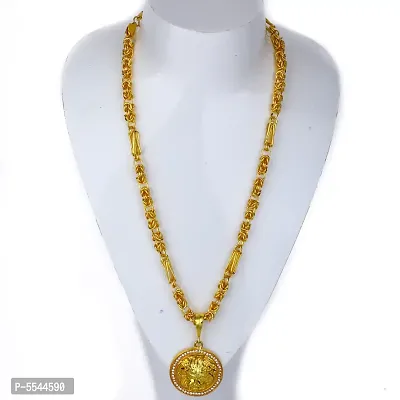 Gold Plated Chain With Pendant For Men-thumb0